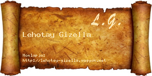 Lehotay Gizella névjegykártya