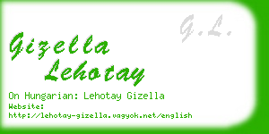 gizella lehotay business card